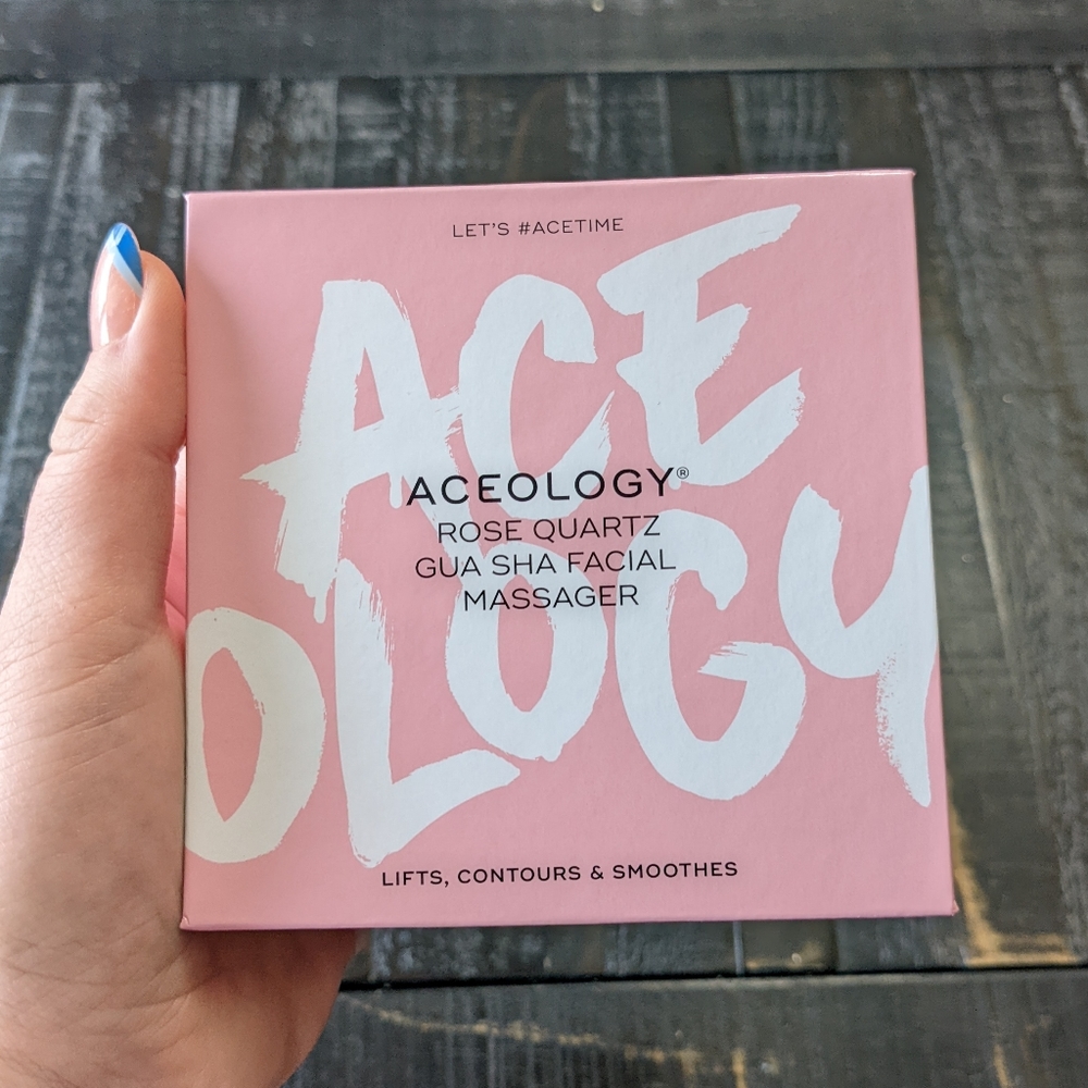 🍓 NEW Aceology Rose Quartz Gua Sha Facial Massager 🍓